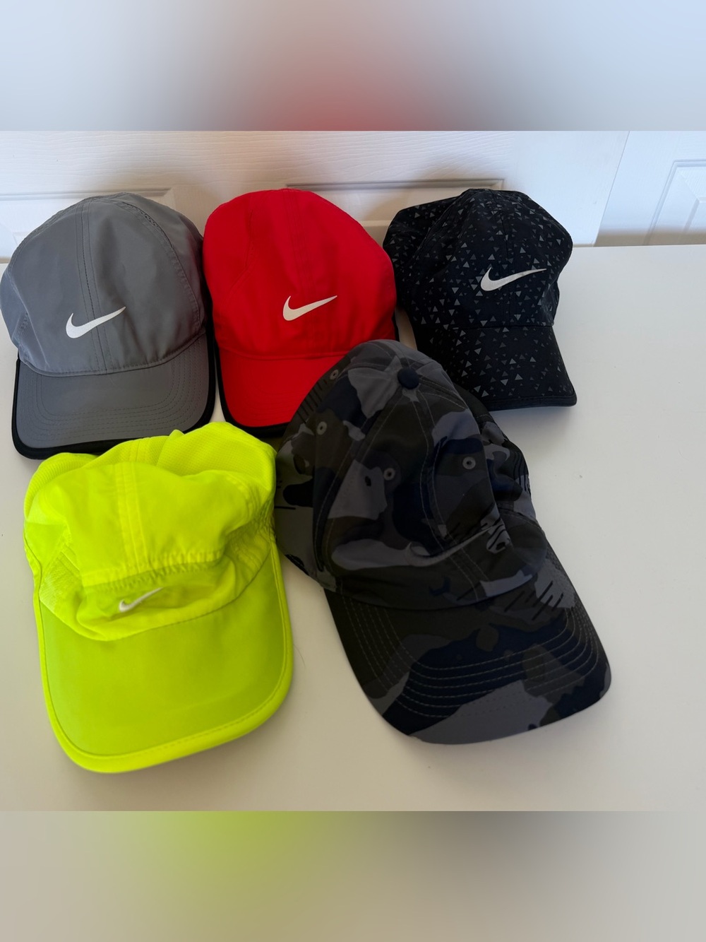 Nike Featherlight Dri-Fit Womenโs Hat Cap Lot of 5